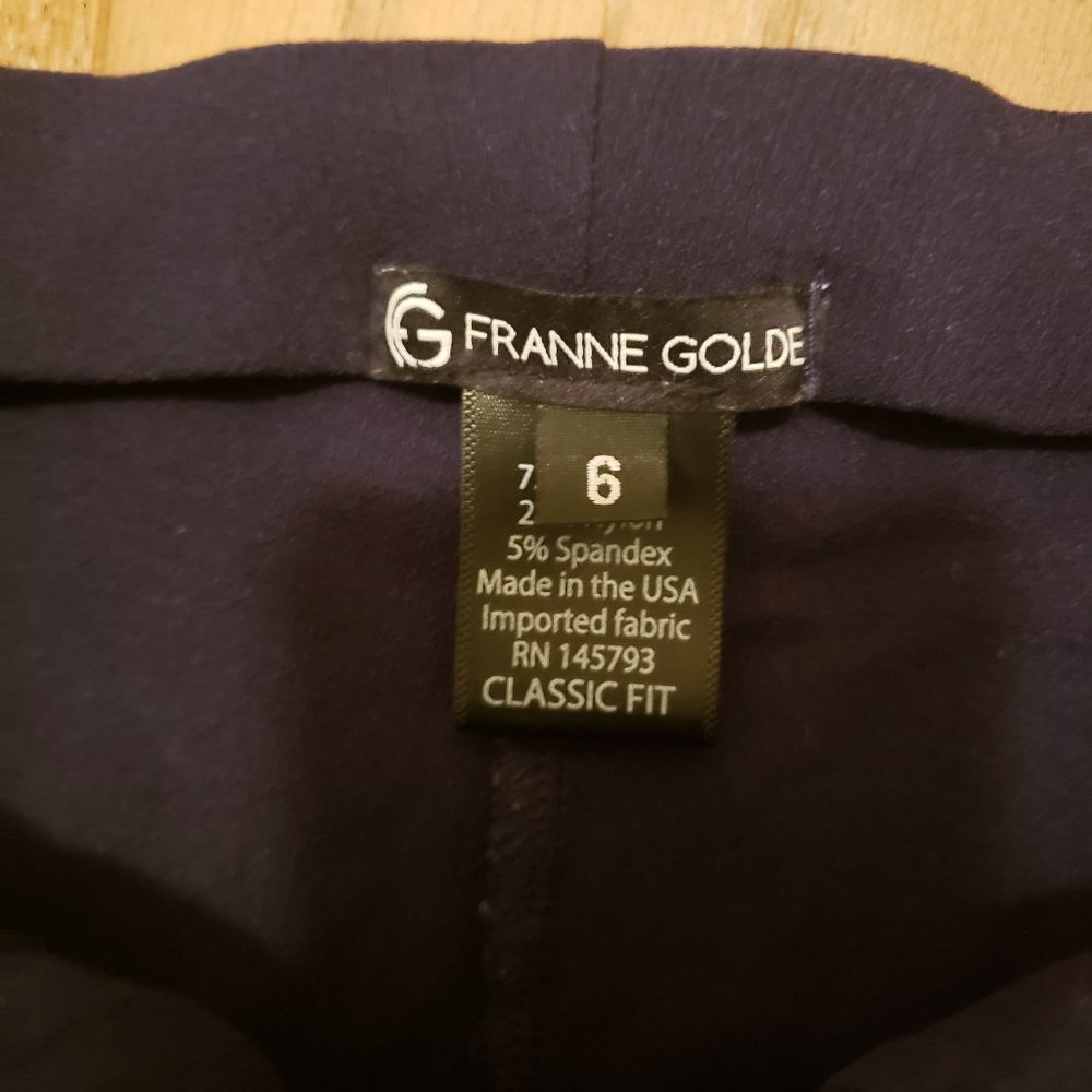 Franne Golde Classic Fit Magic Pant Black, Size 6
